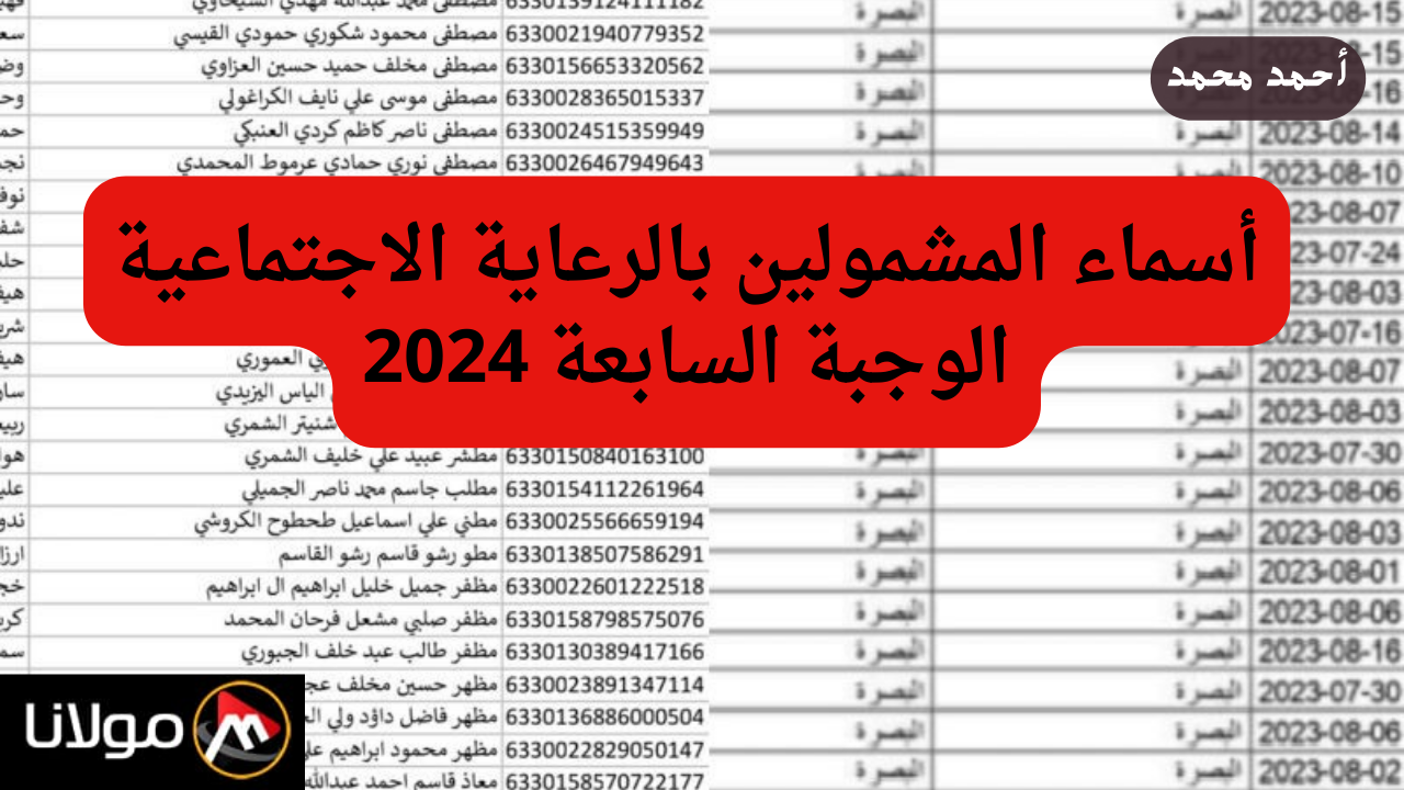 هسه اعرف التفاصيل.. أسماء المشمولين بالرعاية الاجتماعية الوجبة السابعة الأخيرة 2024