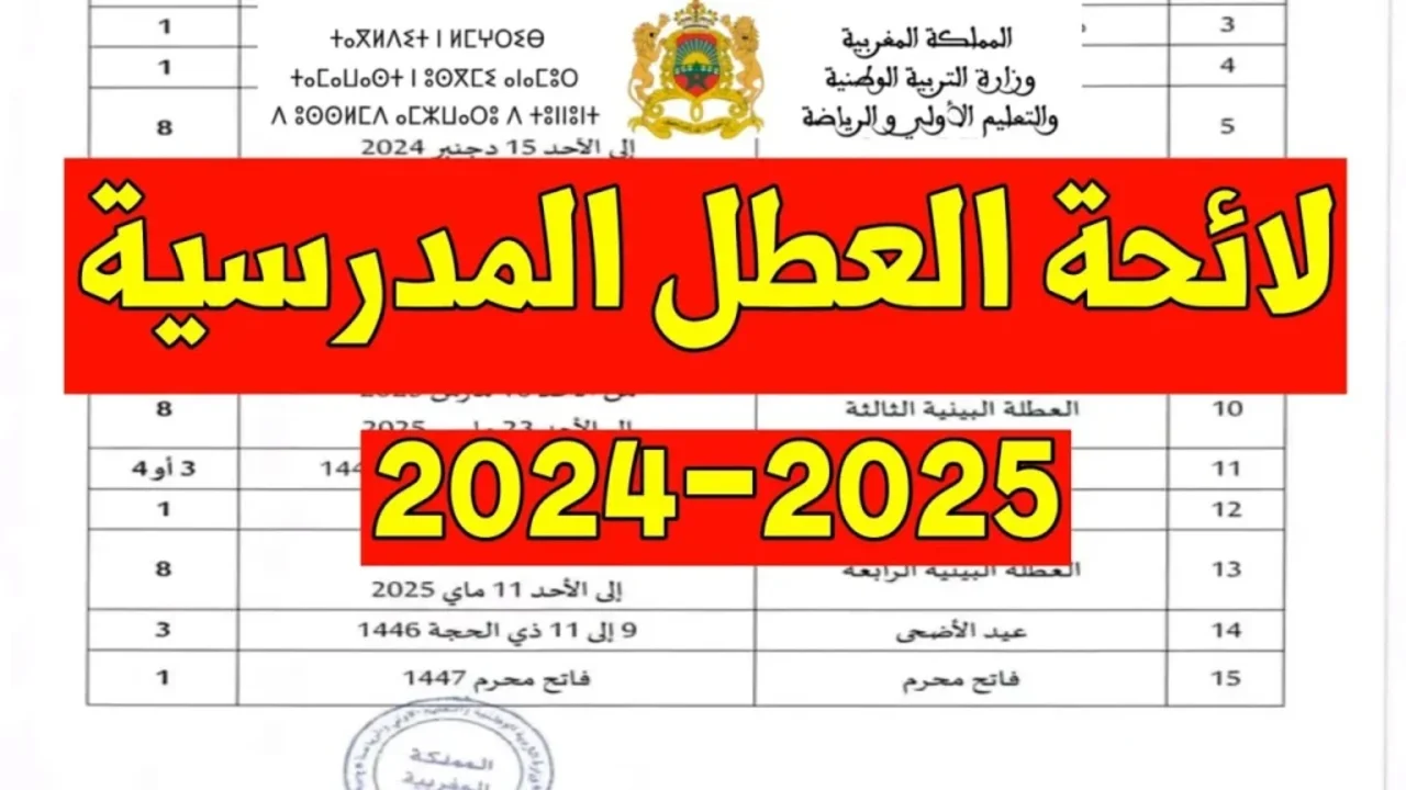 “وقتاش الاجازة”.. رزنامة العطل المدرسية 2025 المغرب وتفاصيل السنة الدراسية الجديدة