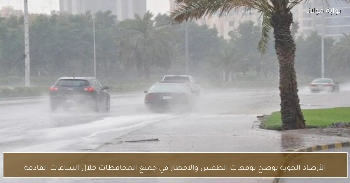 الأرصاد الجوية توضح توقعات الطقس والأمطار في جميع المحافظات خلال الساعات القادمة