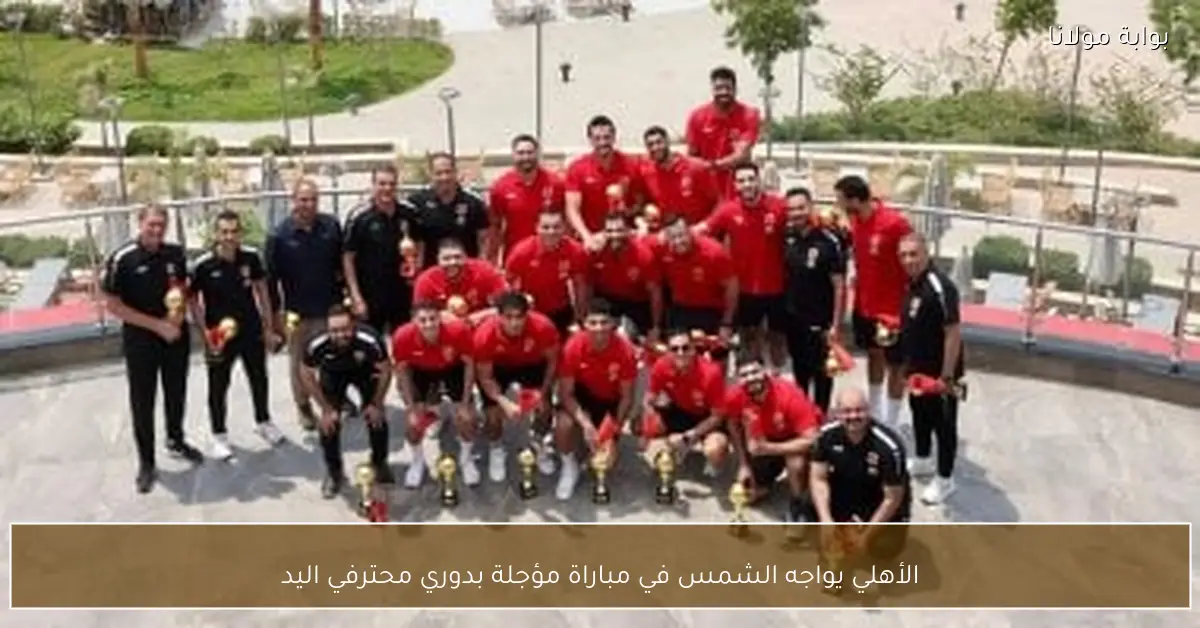 الأهلي يواجه الشمس في مباراة مؤجلة بدوري محترفي اليد