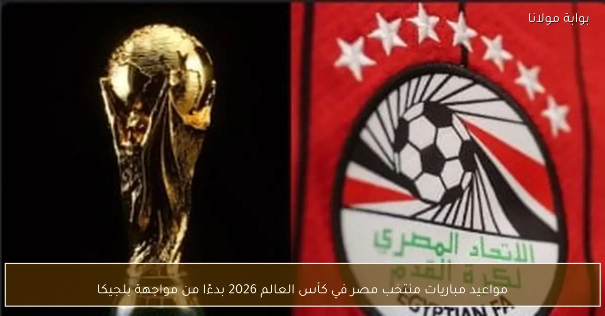 مواعيد مباريات منتخب مصر في كأس العالم 2026 بدءًا من مواجهة بلجيكا