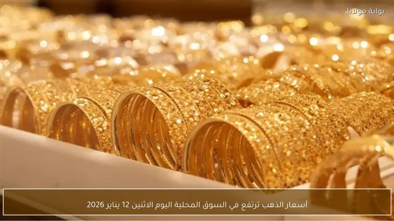 أسعار الذهب ترتفع في السوق المحلية اليوم الاثنين 12 يناير 2026