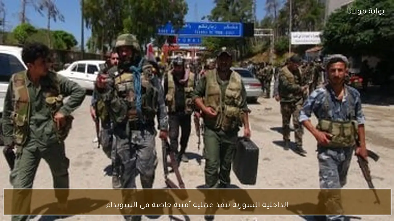 الداخلية السورية تنفذ عملية أمنية خاصة في السويداء