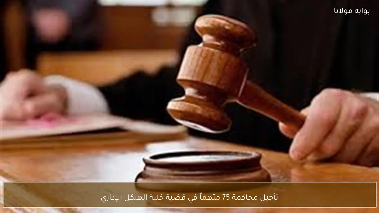 تأجيل محاكمة 75 متهماً في قضية خلية الهيكل الإداري