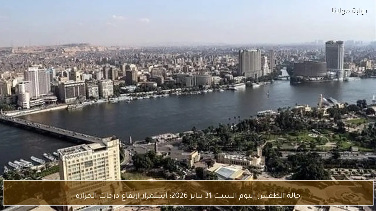 حالة الطقس اليوم السبت 31 يناير 2026: استمرار ارتفاع درجات الحرارة