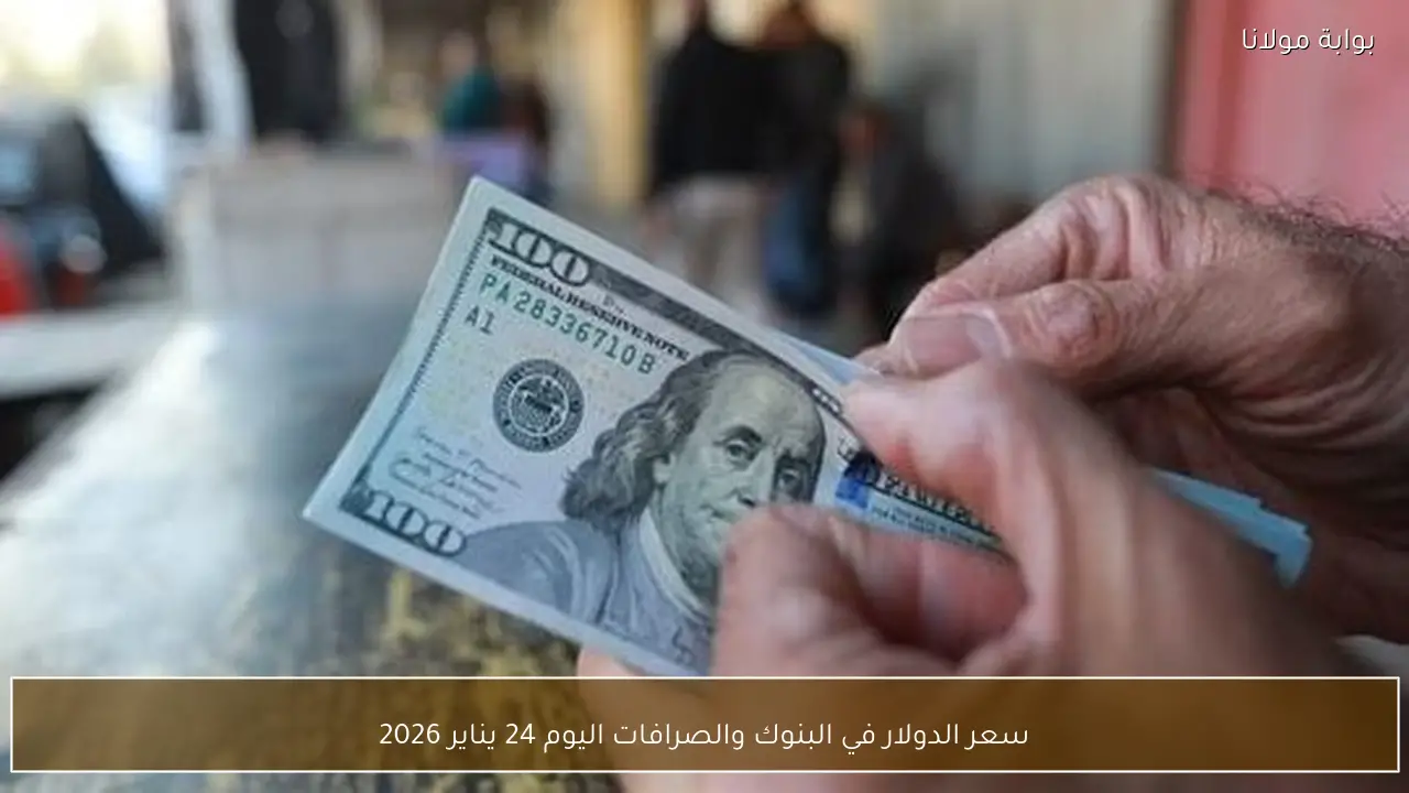 سعر الدولار في البنوك والصرافات اليوم 24 يناير 2026
