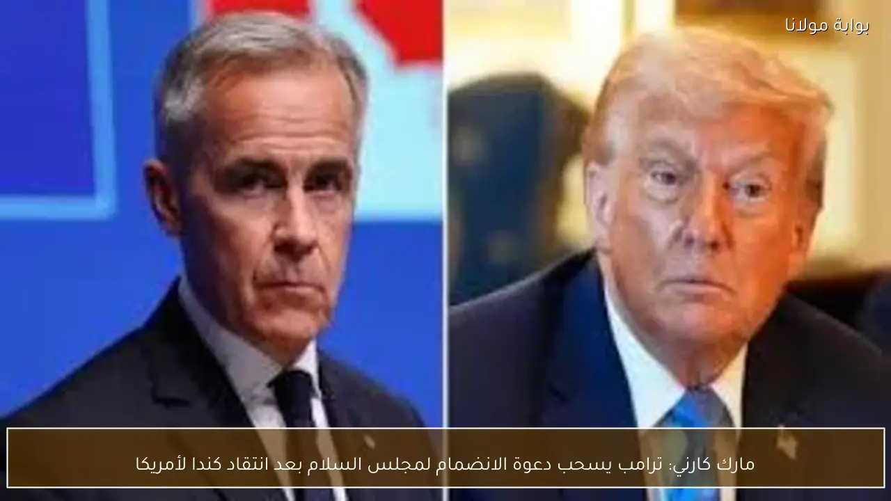 مارك كارني: ترامب يسحب دعوة الانضمام لمجلس السلام بعد انتقاد كندا لأمريكا