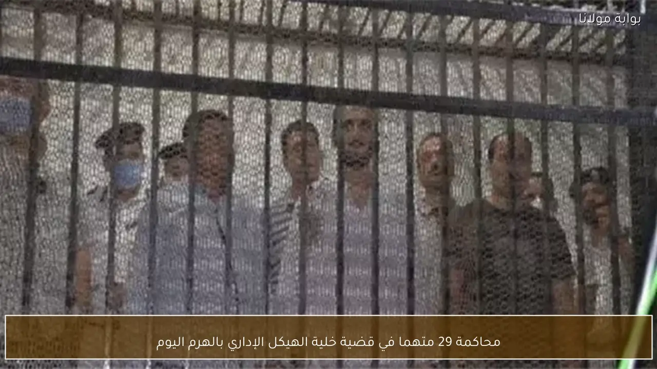 محاكمة 29 متهما في قضية خلية الهيكل الإداري بالهرم اليوم