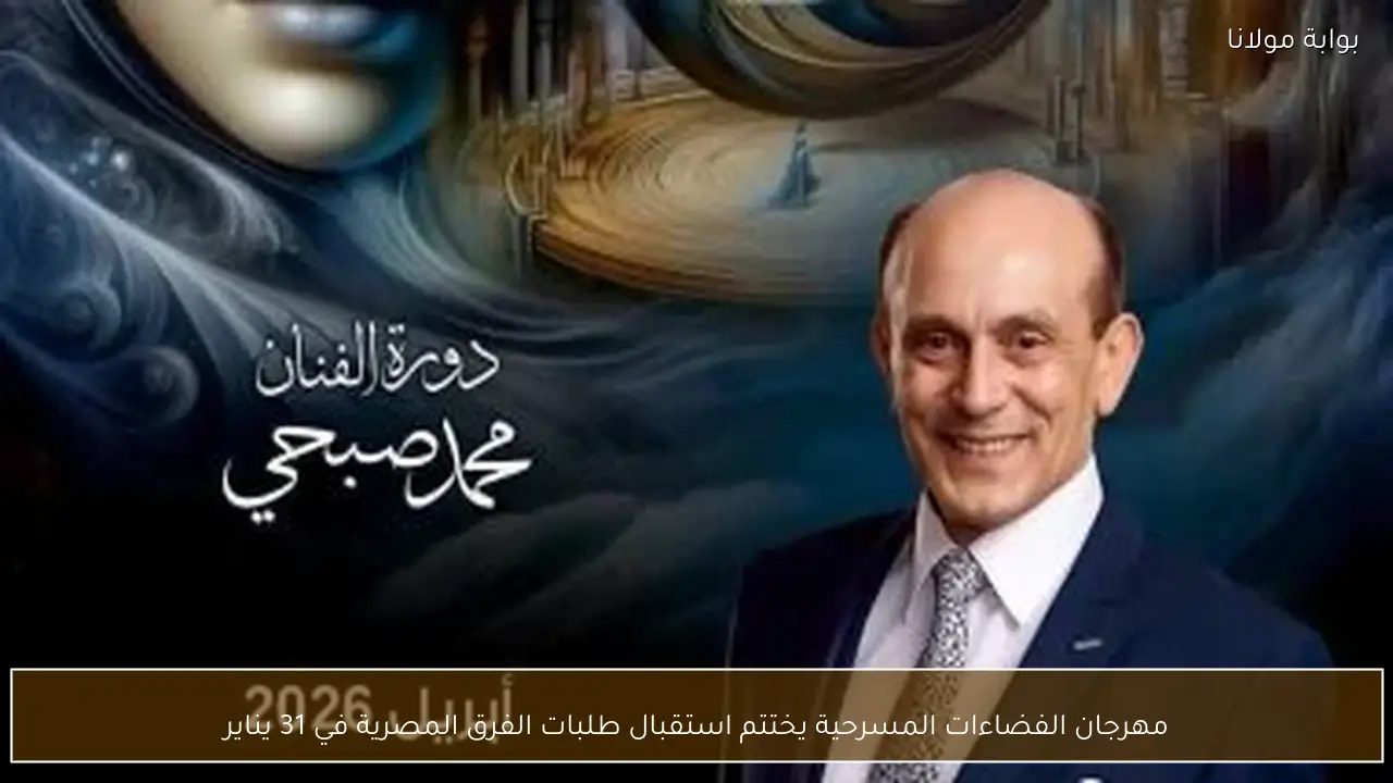 مهرجان الفضاءات المسرحية يختتم استقبال طلبات الفرق المصرية في 31 يناير