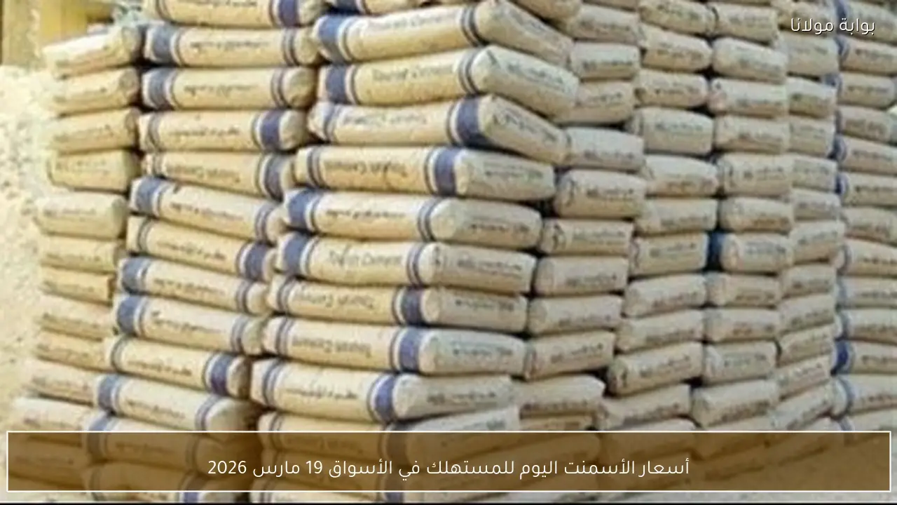 أسعار الأسمنت اليوم للمستهلك في الأسواق 19 مارس 2026