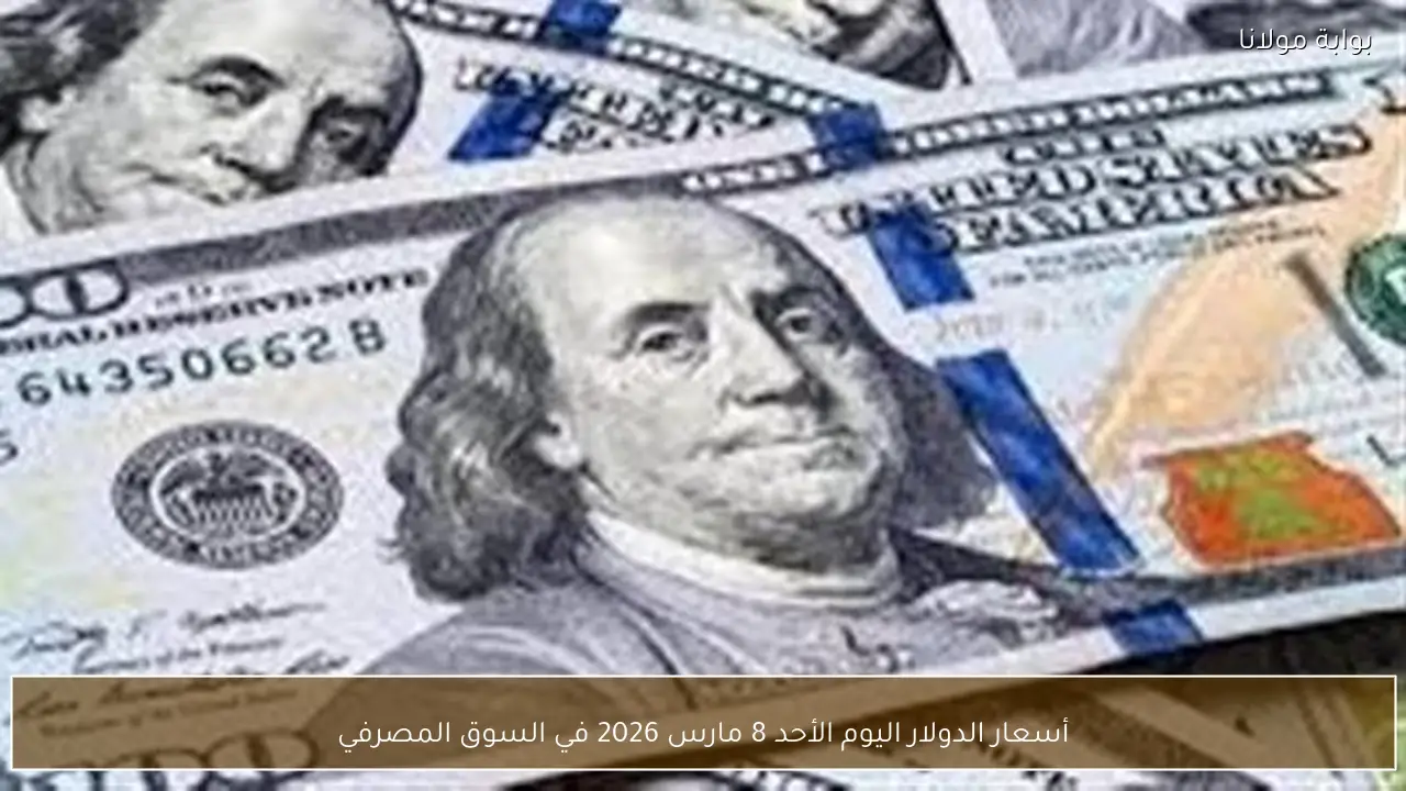 أسعار الدولار اليوم الأحد 8 مارس 2026 في السوق المصرفي