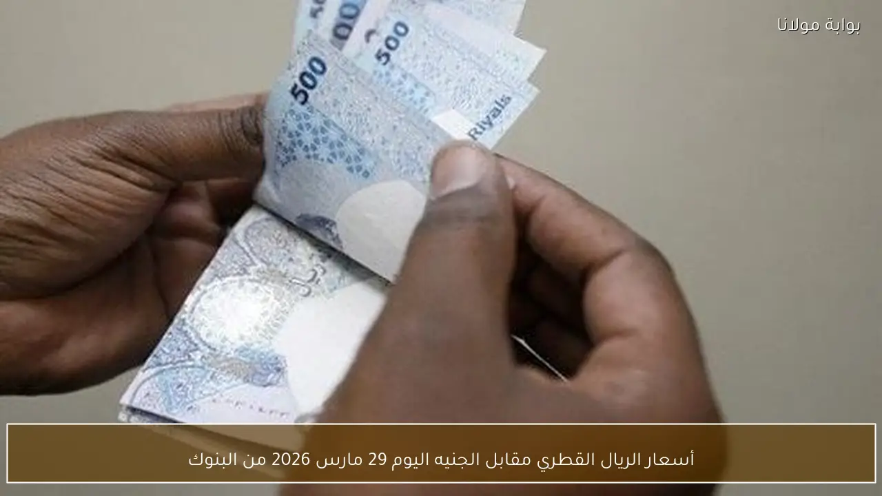 أسعار الريال القطري مقابل الجنيه اليوم 29 مارس 2026 من البنوك
