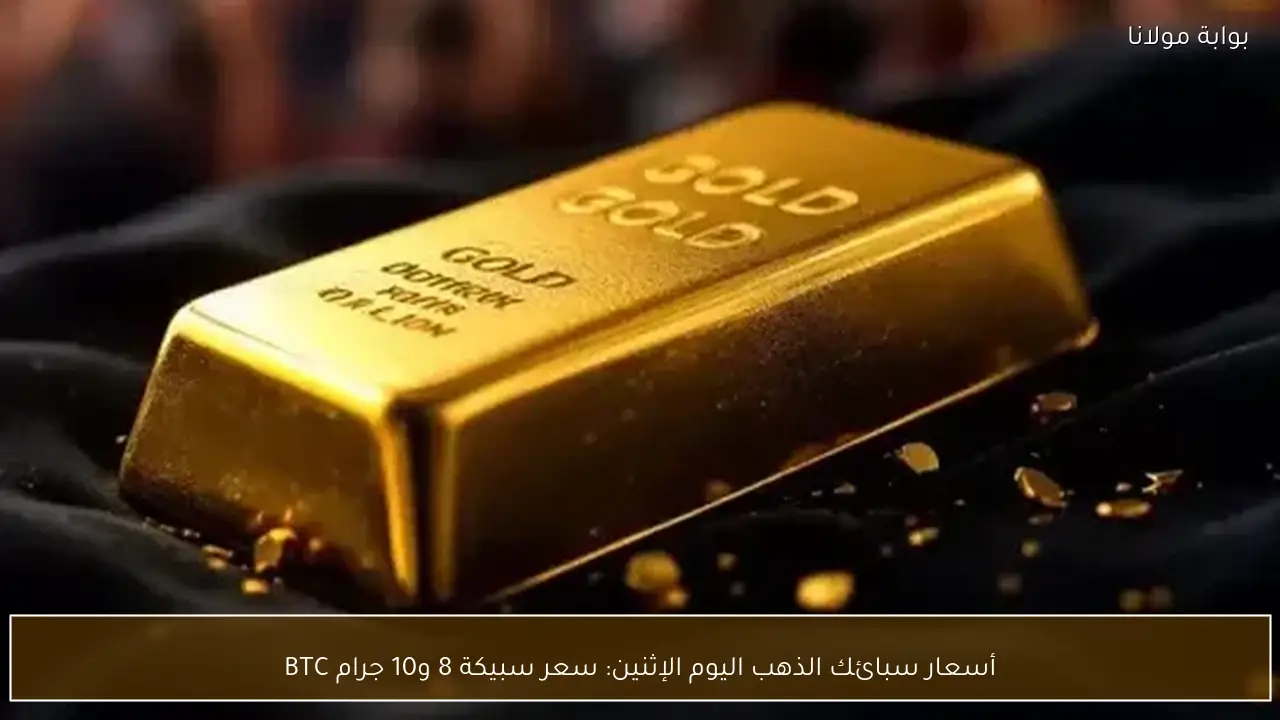 أسعار سبائك الذهب اليوم الإثنين: سعر سبيكة 8 و10 جرام BTC