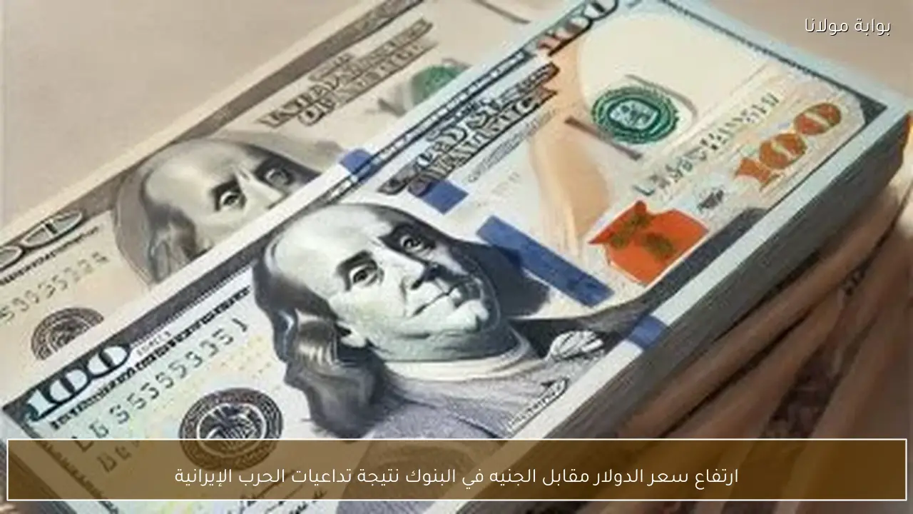 ارتفاع سعر الدولار مقابل الجنيه في البنوك نتيجة تداعيات الحرب الإيرانية