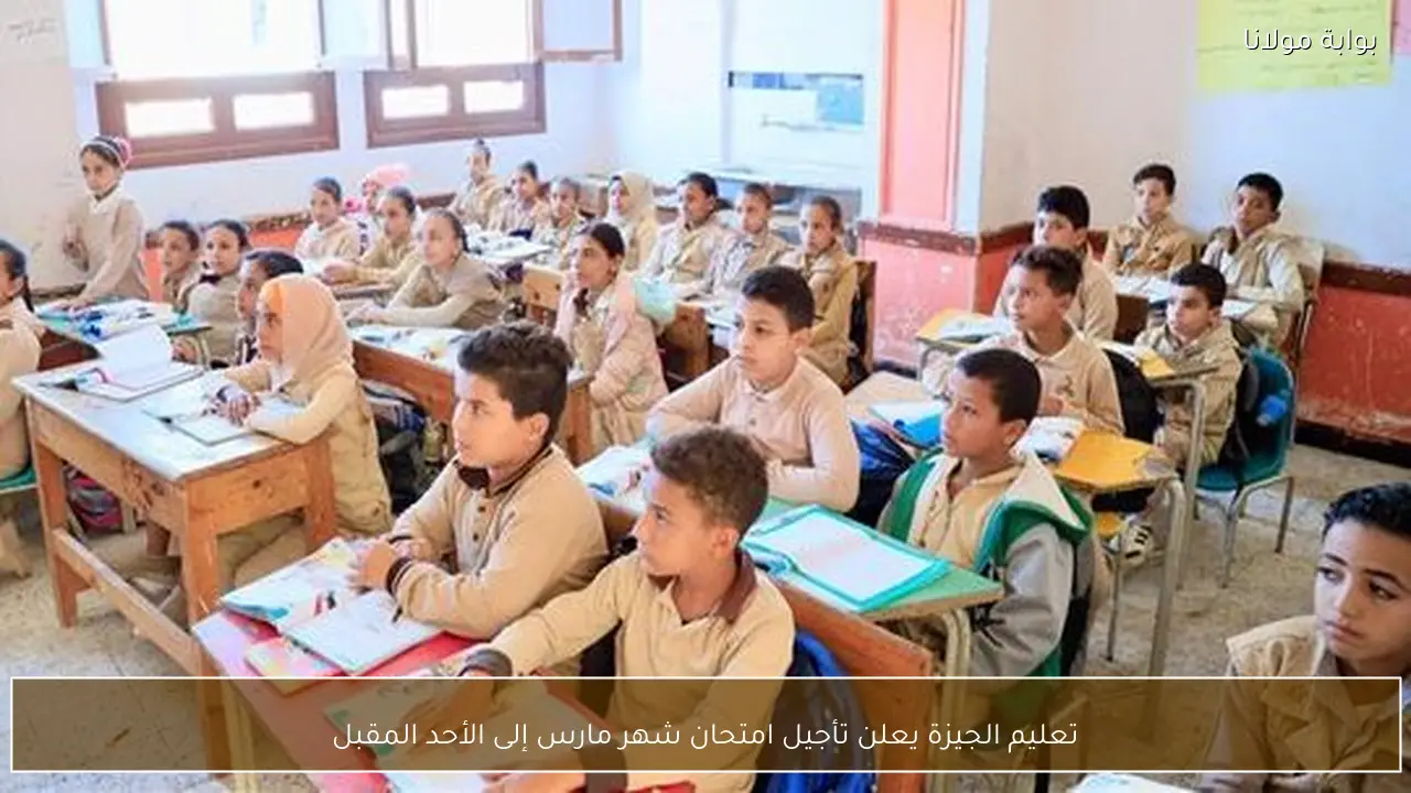 تعليم الجيزة يعلن تأجيل امتحان شهر مارس إلى الأحد المقبل