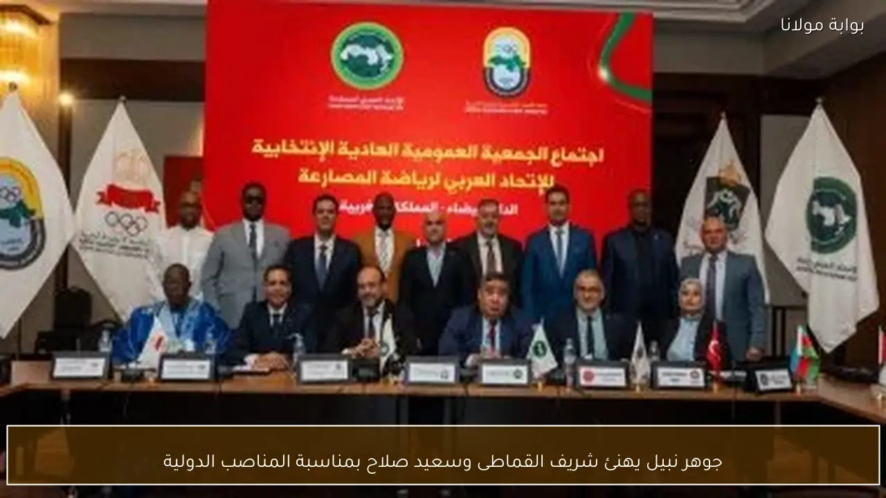 جوهر نبيل يهنئ شريف القماطى وسعيد صلاح بمناسبة المناصب الدولية