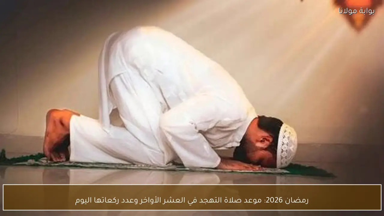 رمضان 2026: موعد صلاة التهجد في العشر الأواخر وعدد ركعاتها اليوم