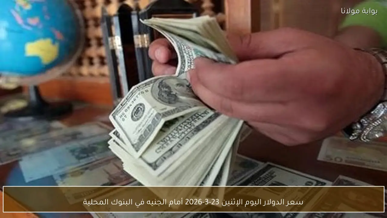 سعر الدولار اليوم الإثنين 23-3-2026 أمام الجنيه في البنوك المحلية