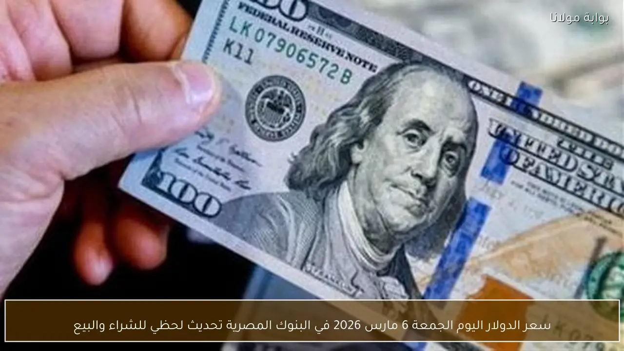 سعر الدولار اليوم الجمعة 6 مارس 2026 في البنوك المصرية تحديث لحظي للشراء والبيع