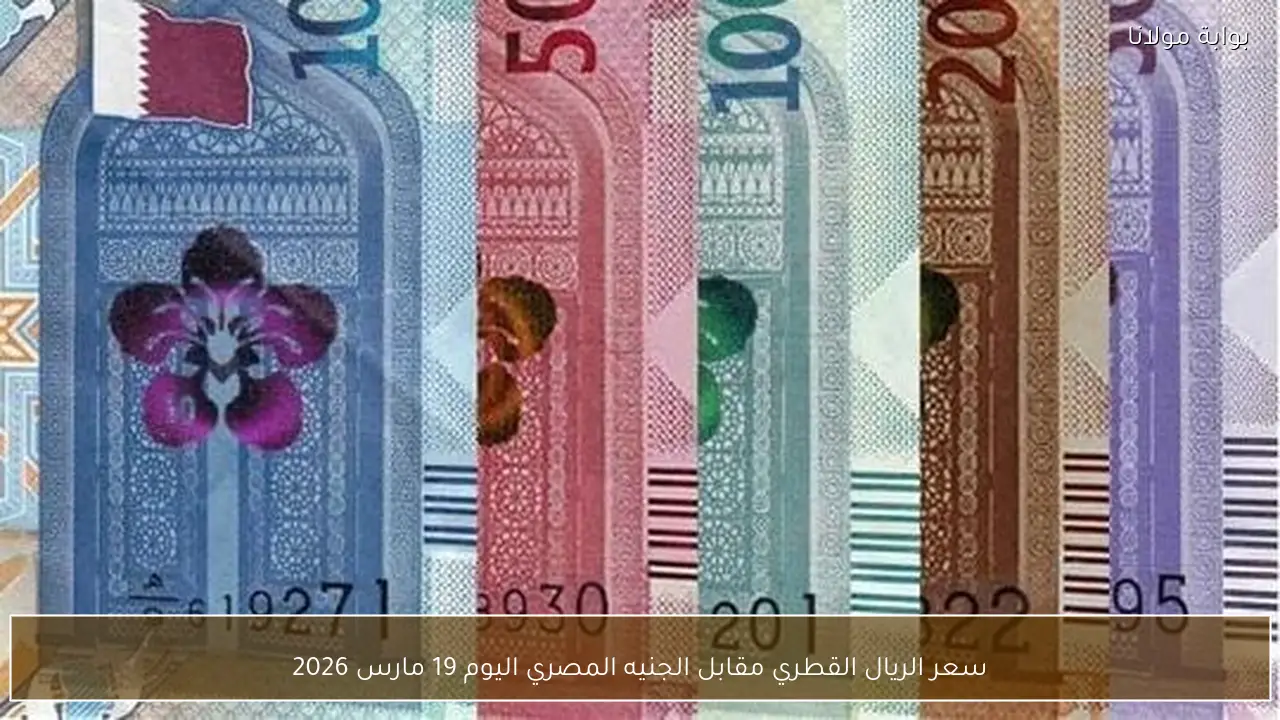 سعر الريال القطري مقابل الجنيه المصري اليوم 19 مارس 2026