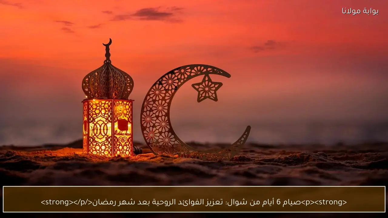 <p><strong>صيام 6 أيام من شوال: تعزيز الفوائد الروحية بعد شهر رمضان</strong></p>