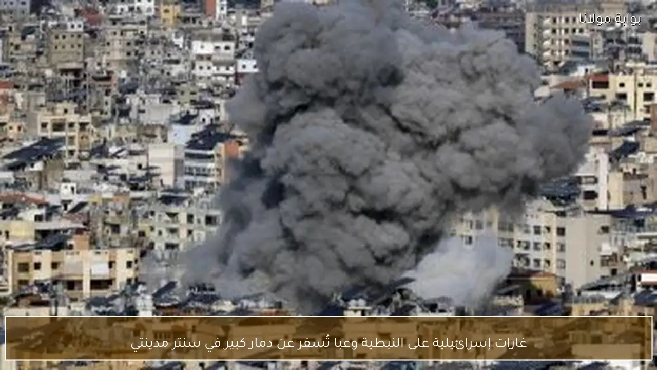 غارات إسرائيلية على النبطية وعبا تُسفر عن دمار كبير في سنتر مدينتي