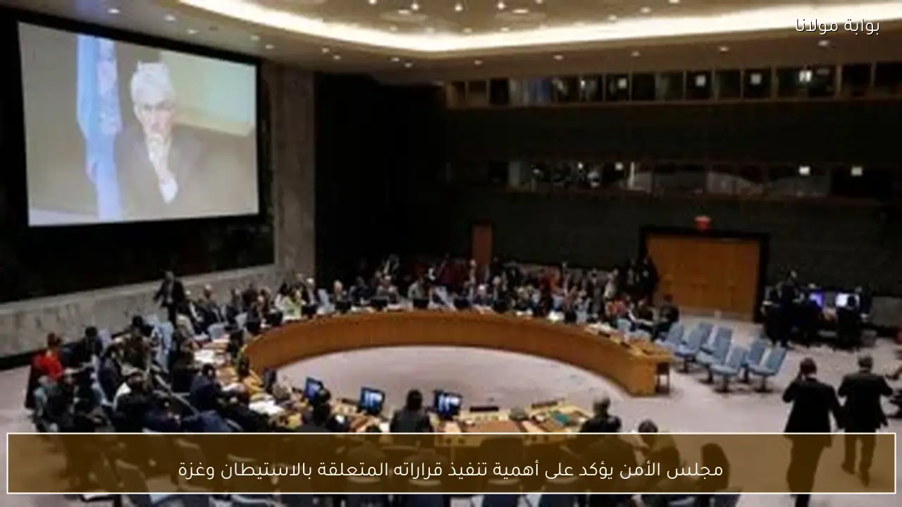 مجلس الأمن يؤكد على أهمية تنفيذ قراراته المتعلقة بالاستيطان وغزة