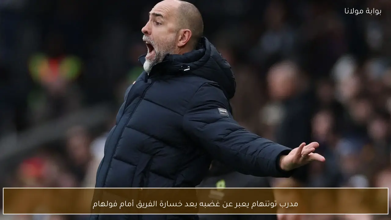 مدرب توتنهام يعبر عن غضبه بعد خسارة الفريق أمام فولهام