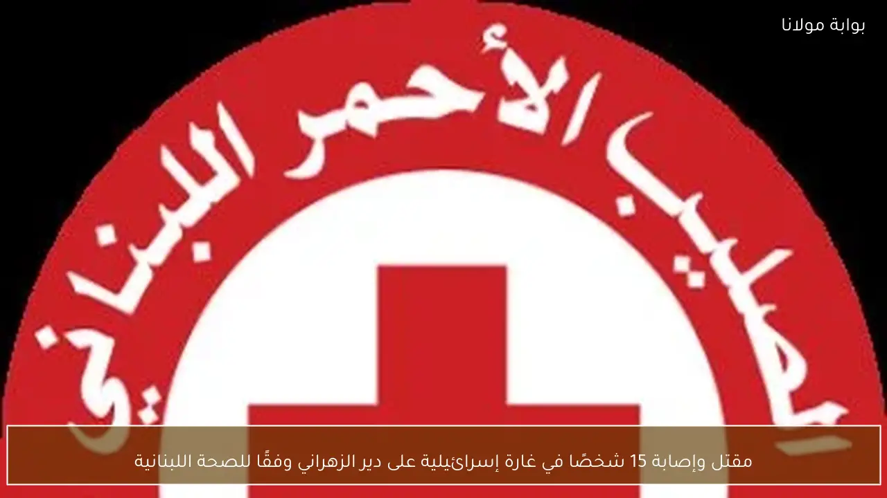 مقتل وإصابة 15 شخصًا في غارة إسرائيلية على دير الزهراني وفقًا للصحة اللبنانية